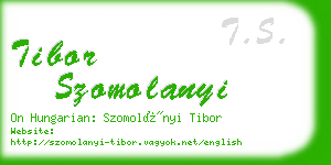 tibor szomolanyi business card